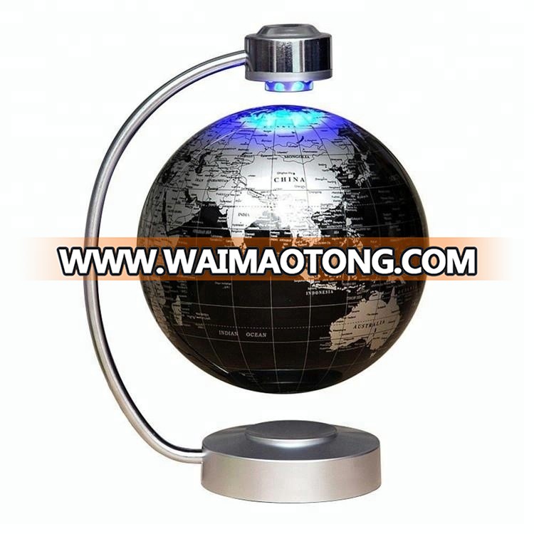 Home Office Desk Decoration Magnetic Levitation Rotating World Globe With Light For Learning Education Teaching Demo